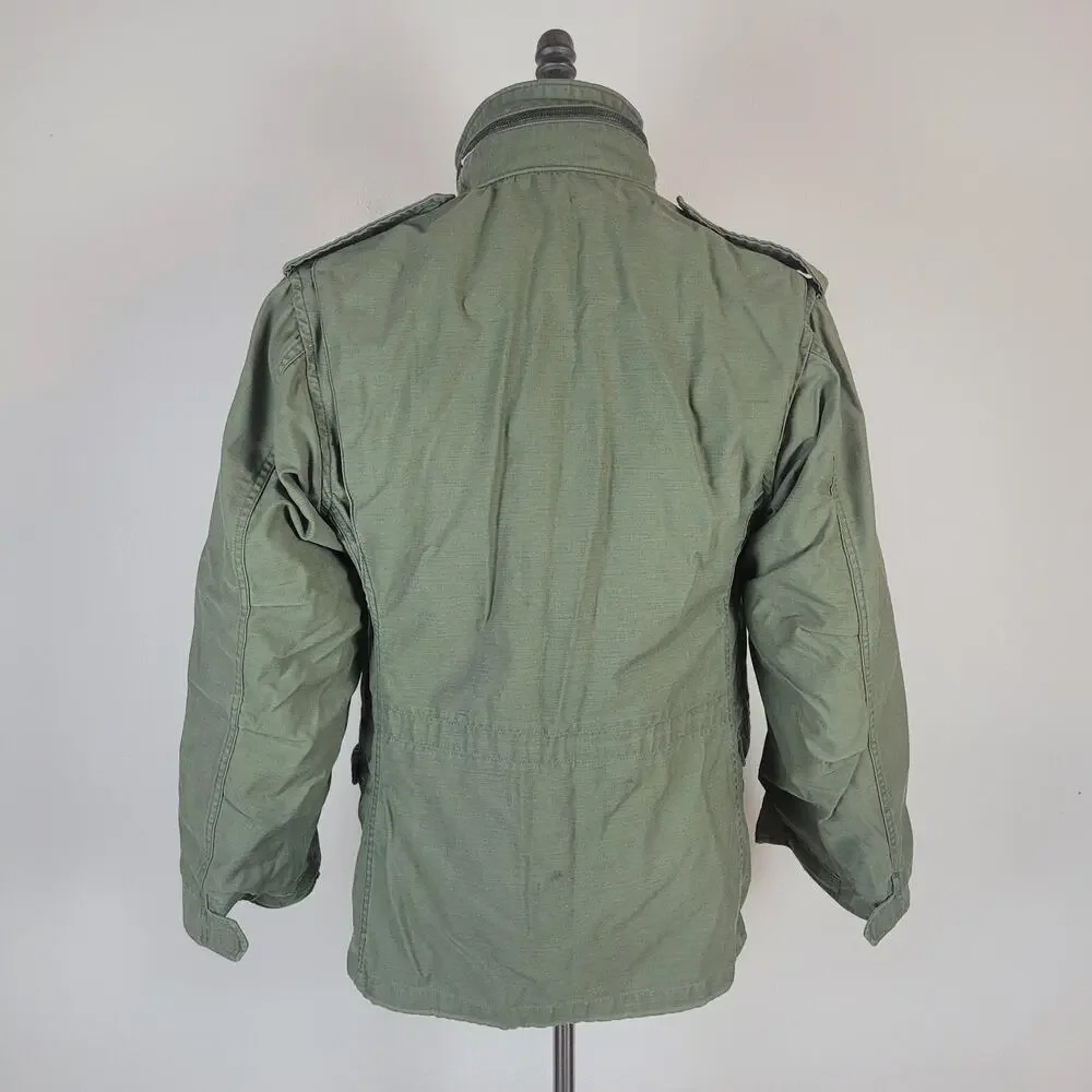 Vintage Alpha Industries M65 Field Jacket Small Short OG107 Vietnam Era Military